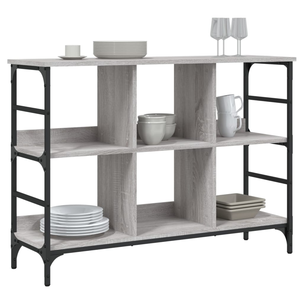 skænk 102x32x73,5 cm konstrueret træ grå sonoma-eg
