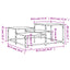 sofabord 87,5x87,5x40 cm konstrueret træ sonoma-eg