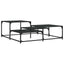 sofabord 107x107x40 cm konstrueret træ sort