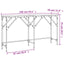 konsolbord 140x29x75 cm konstrueret træ sort