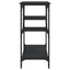 konsolbord med hylder 100x35x75 cm sort