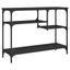 konsolbord med hylder 100x35x75 cm sort