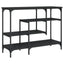 konsolbord med hylder 100x35x75 cm sort
