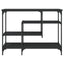 konsolbord med hylder 100x35x75 cm sort