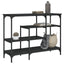 konsolbord med hylder 100x35x75 cm sort
