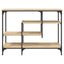 konsolbord med hylder 100x35x75 cm sonoma-eg