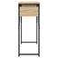 konsolbord med hylde 105x30x75 cm konstrueret træ sonoma-eg