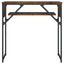konsolbord med hylde 75x30x75 cm konstrueret træ røget eg