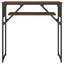 konsolbord med hylde 75x30x75 cm konstrueret træ brunt egetræ