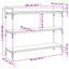 konsolbord med hylder 100x30x80 cm sonoma-eg