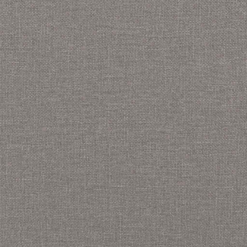 bænk med ryglæn 120x62x75,5 cm stof gråbrun