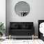 bænk med hynder 113x64,5x75,5 cm stof stof