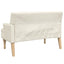 bænk med hynder 113x64,5x75,5 cm hør