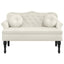 bænk med hynder 120,5x65x75 cm velour creme