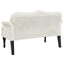 bænk med hynder 120,5x65x75 cm velour creme
