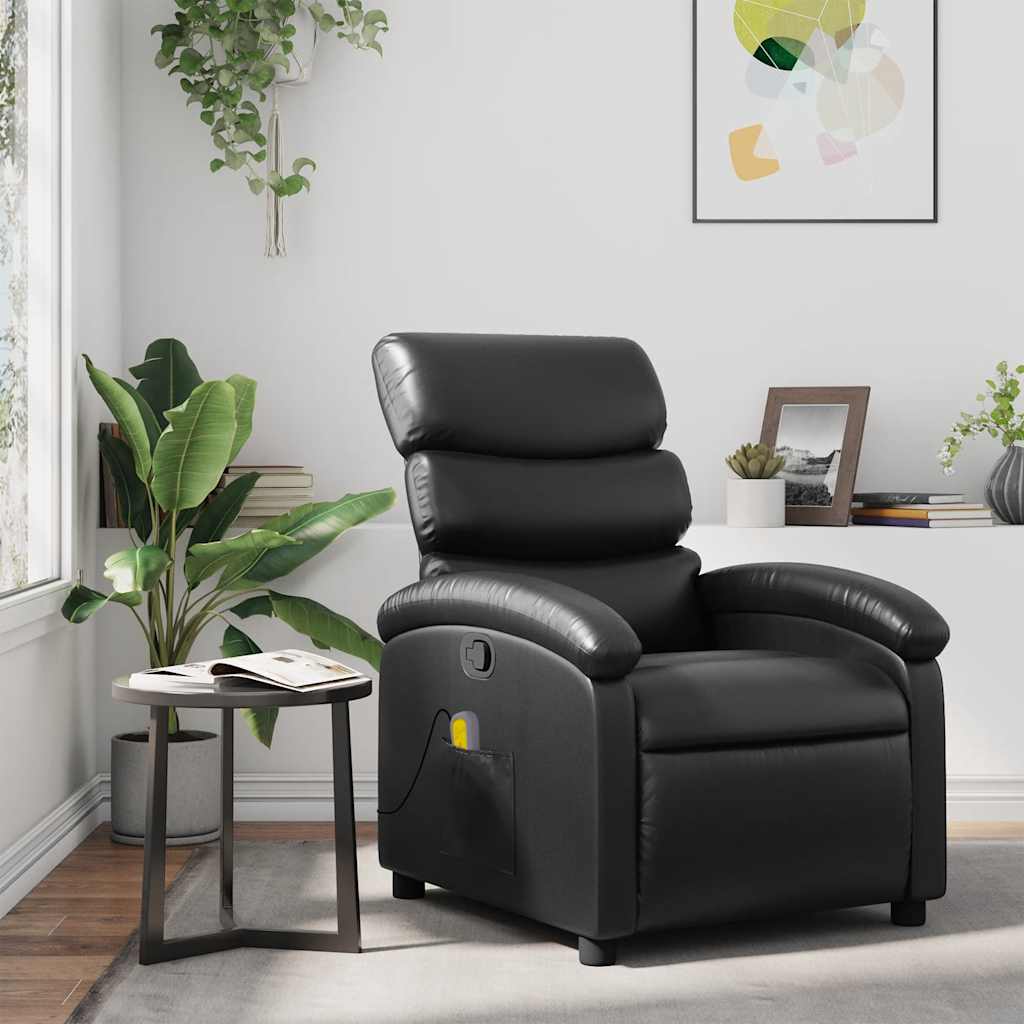 massagestol kunstlæder sort