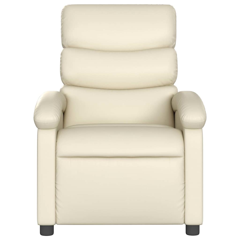 massagestol kunstlæder cremefarvet
