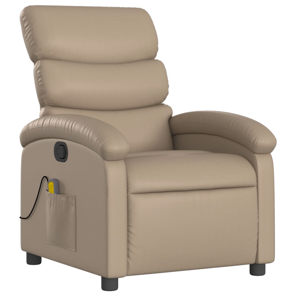 massagestol kunstlæder cappuccino