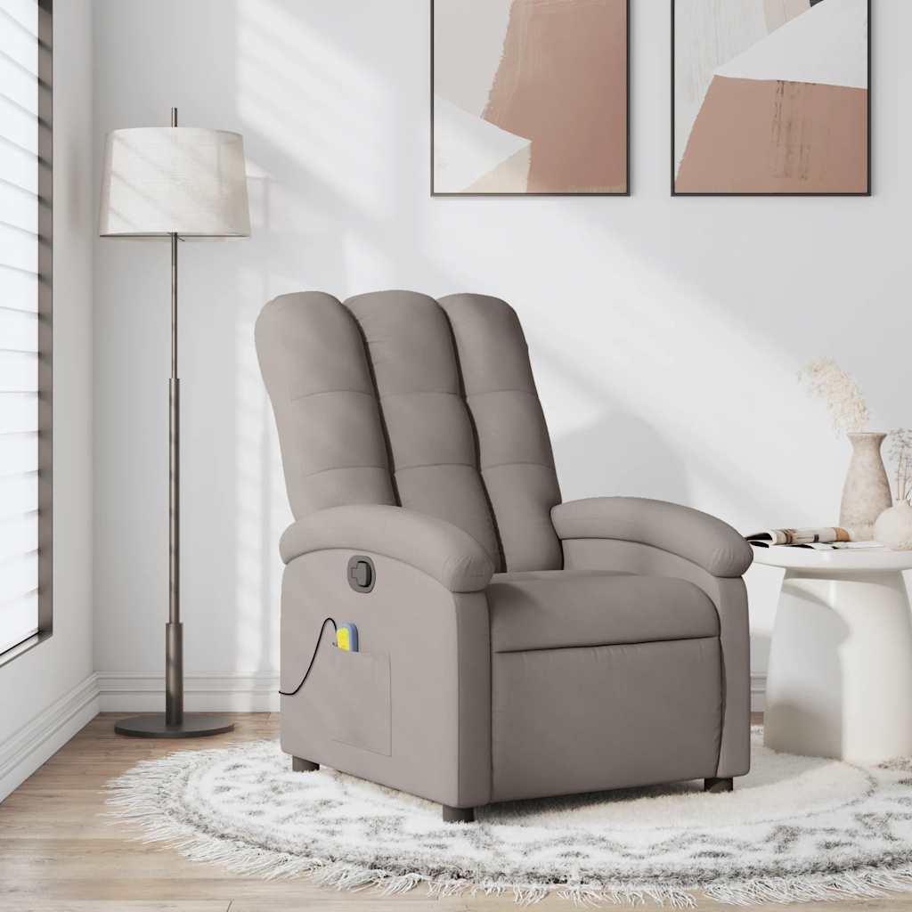 massagestol stof gråbrun