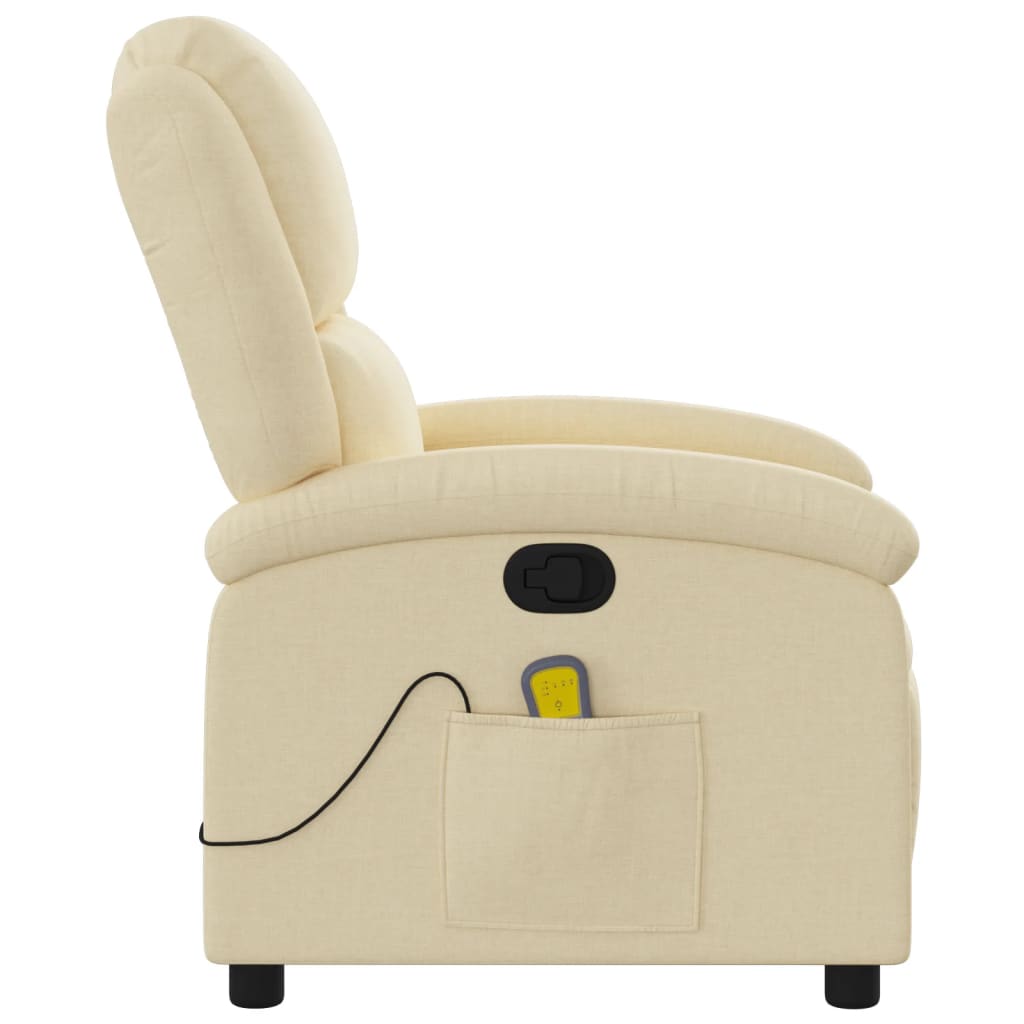 massagestol stof cremefarvet