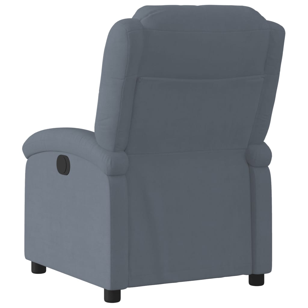 lænestol velour mørkegrå