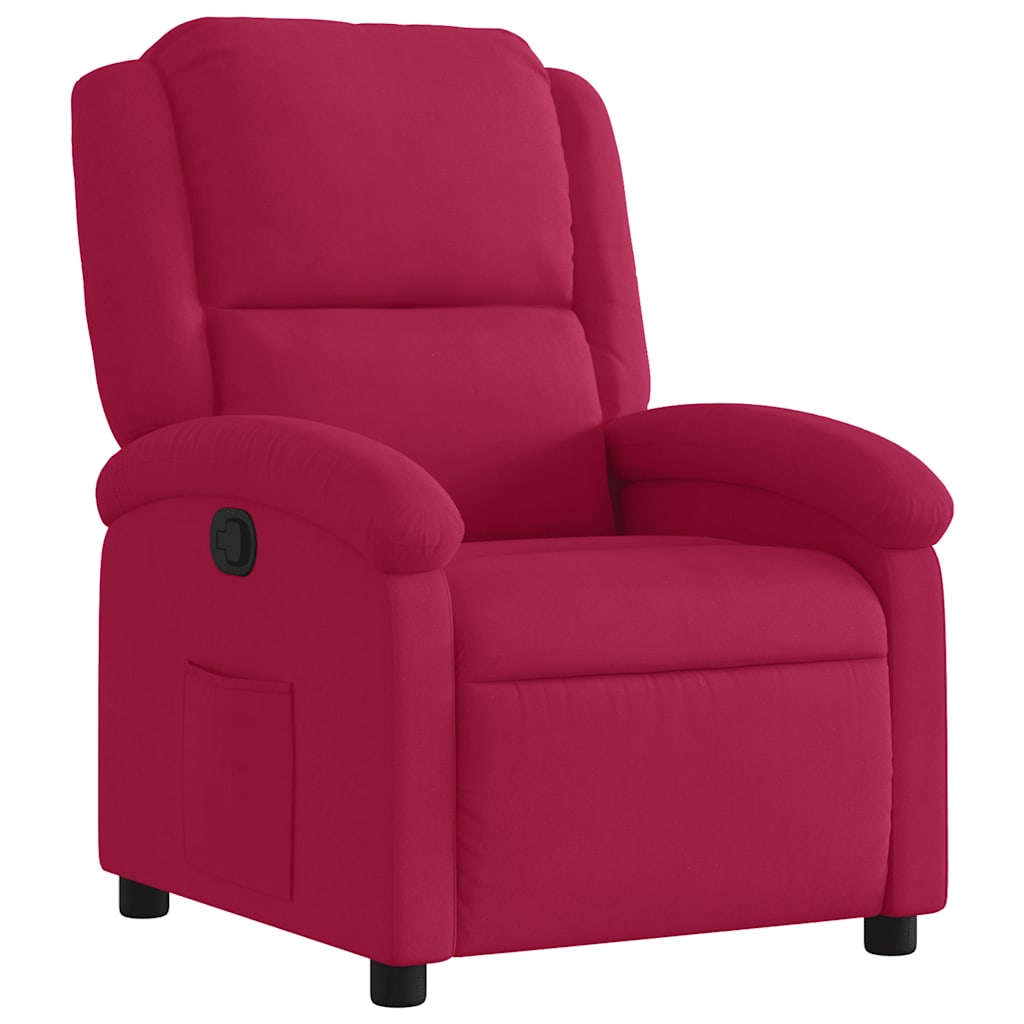 lænestol velour vinrød