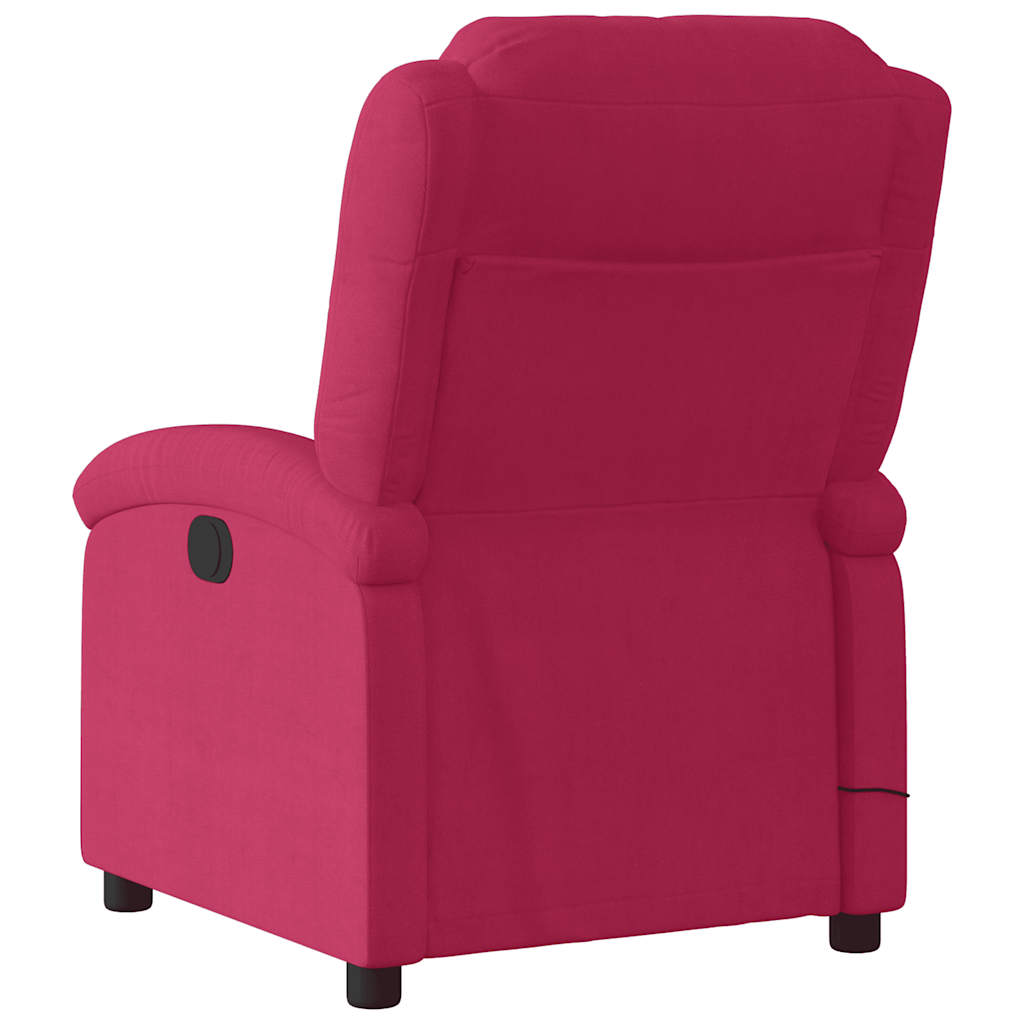 lænestol velour vinrød