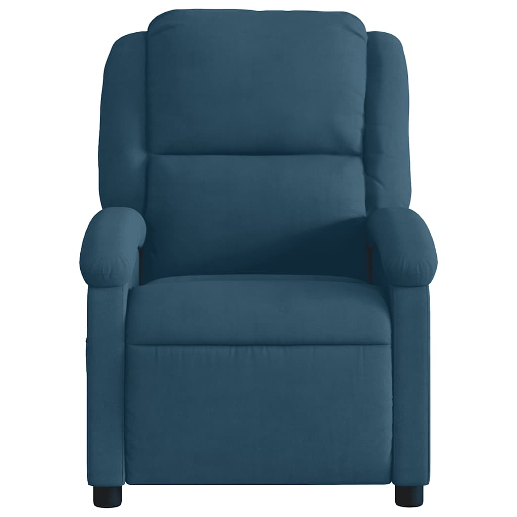 massagestol velour blå