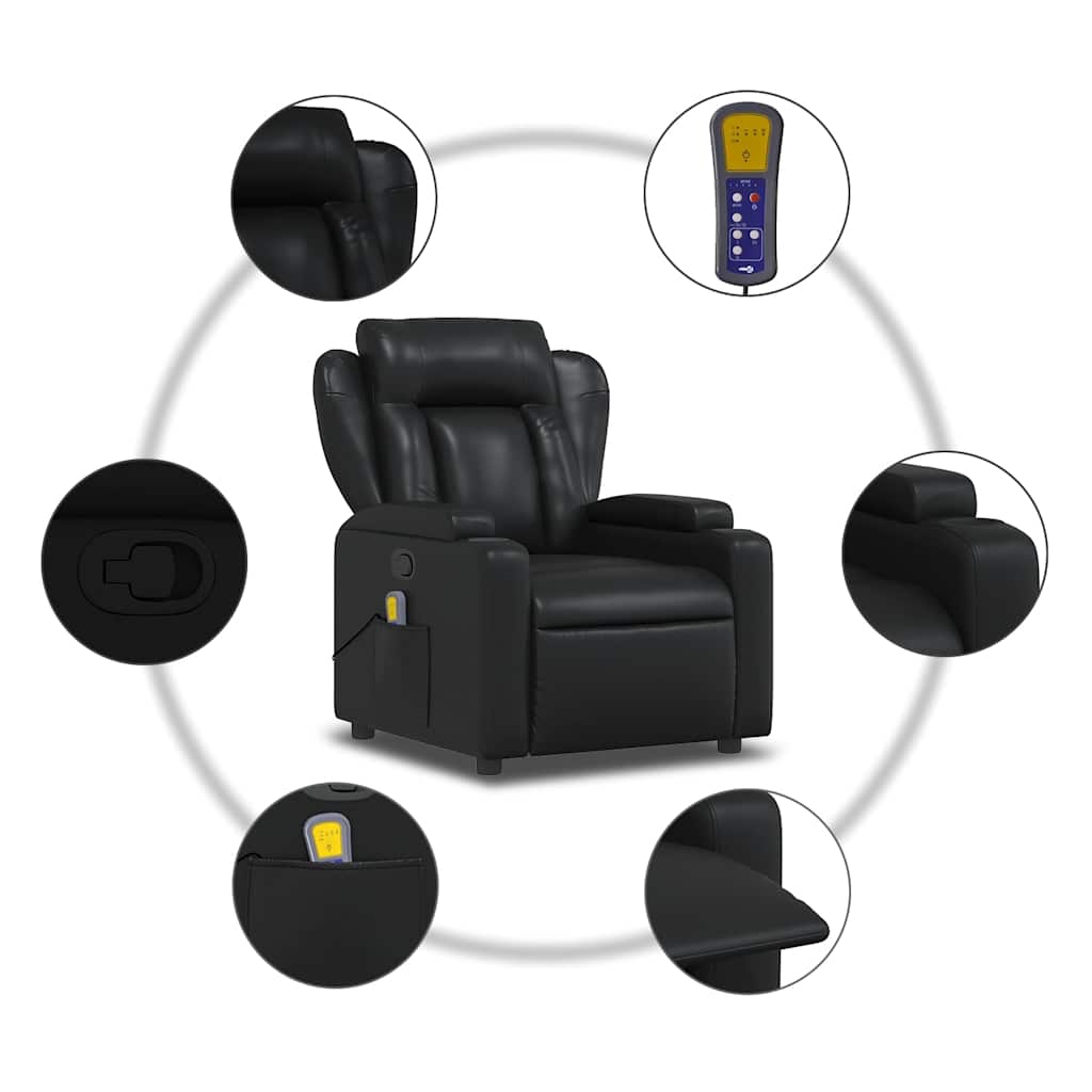 massagestol kunstlæder sort