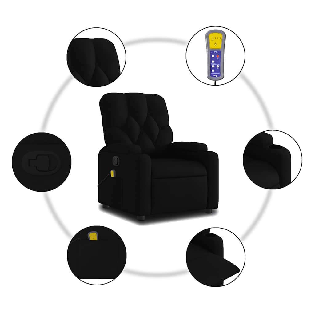 massagestol stof sort