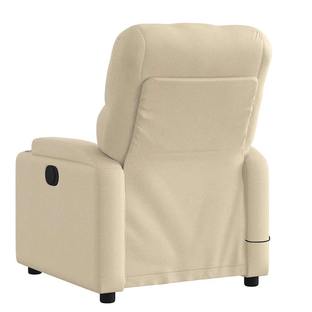 massagestol stof cremefarvet