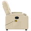 massagestol stof cremefarvet