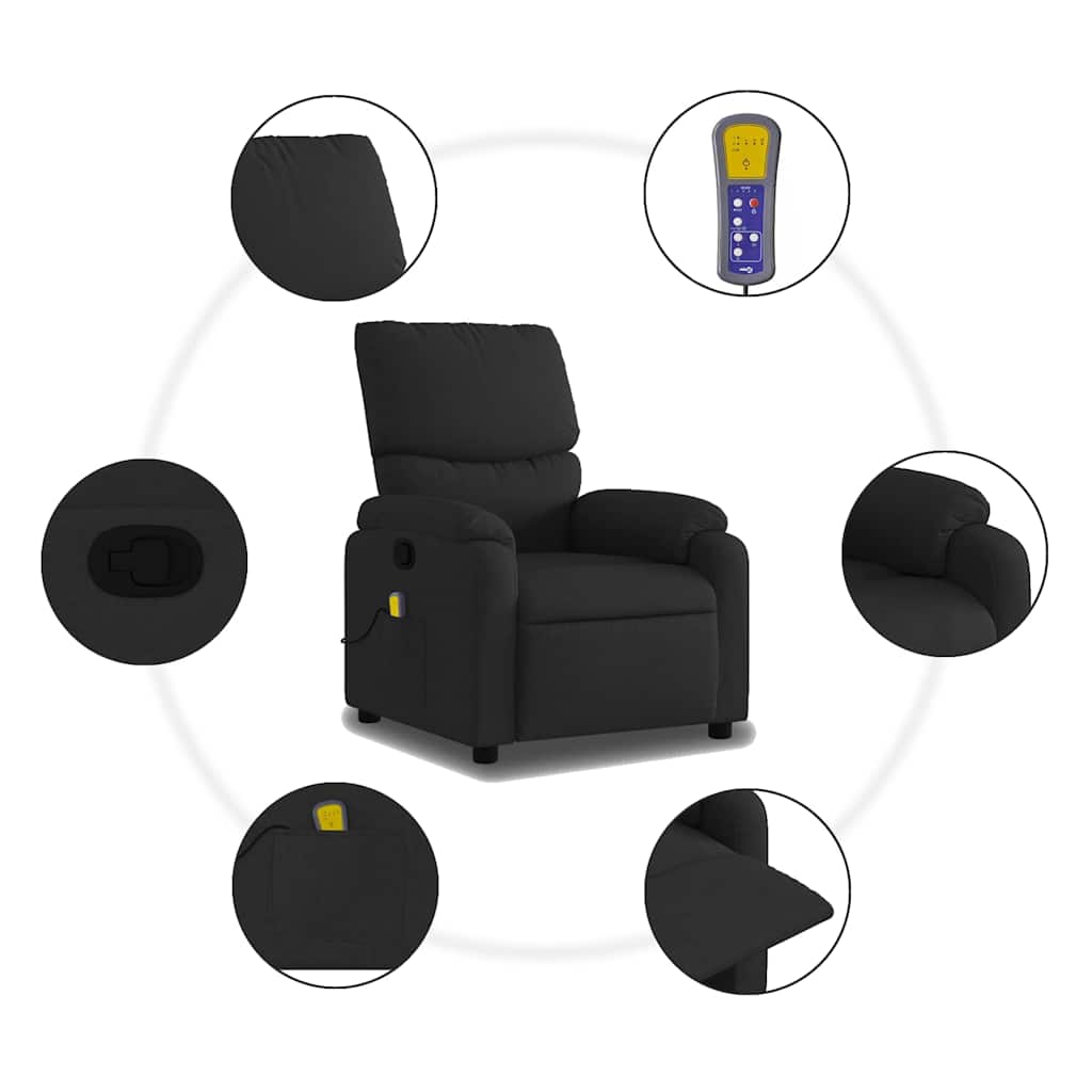 massagestol stof sort