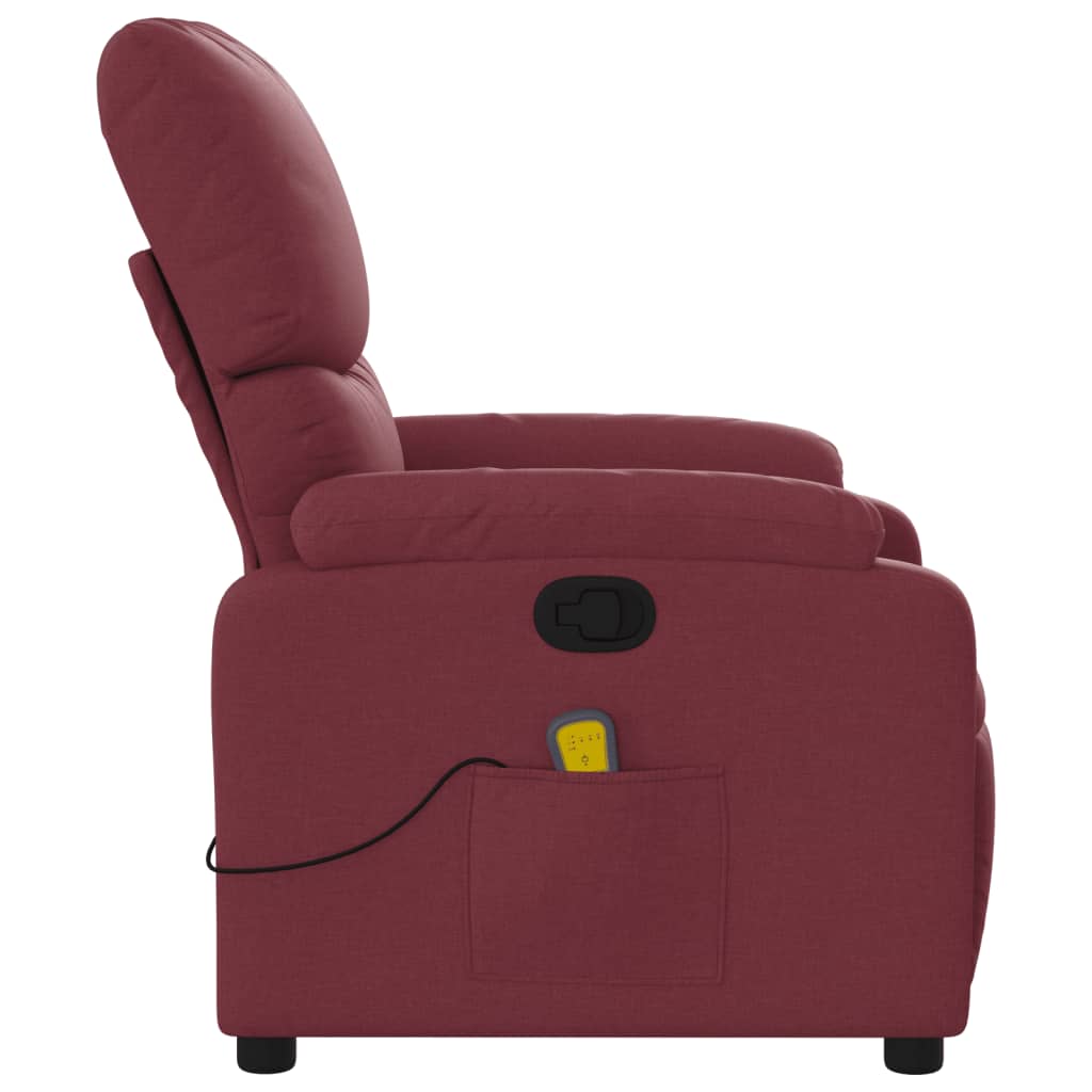 massagestol stof vinrød