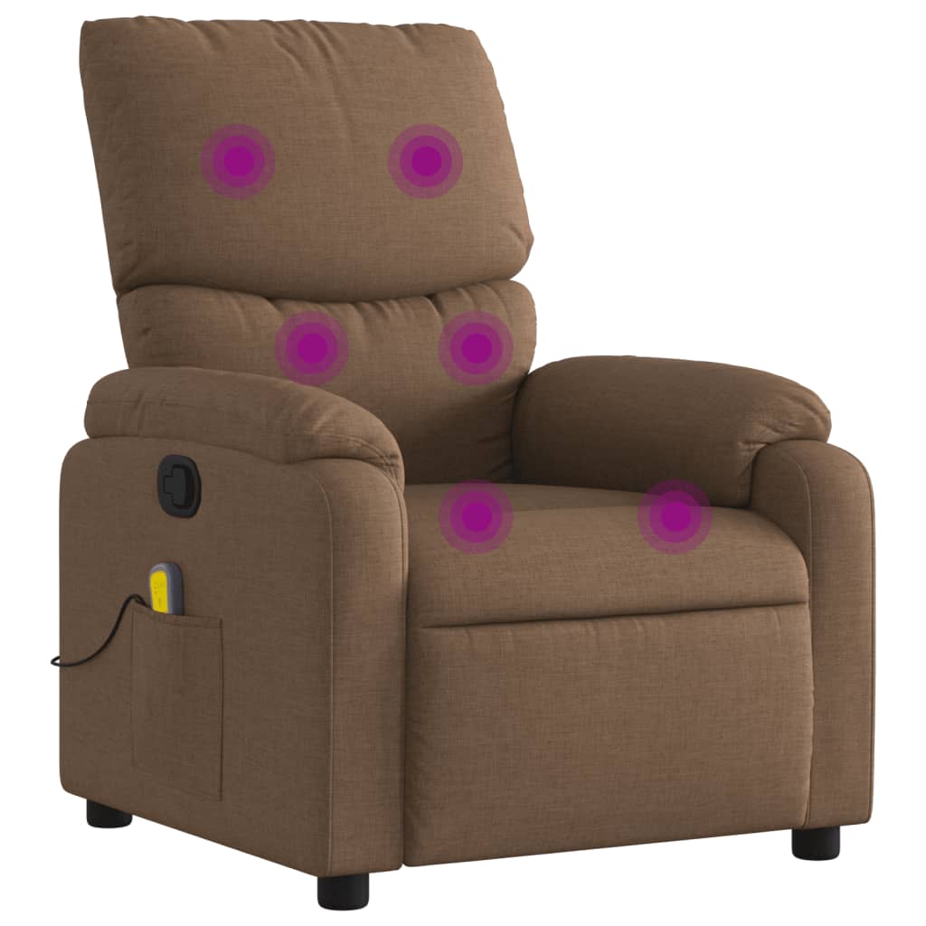 massagestol stof brun