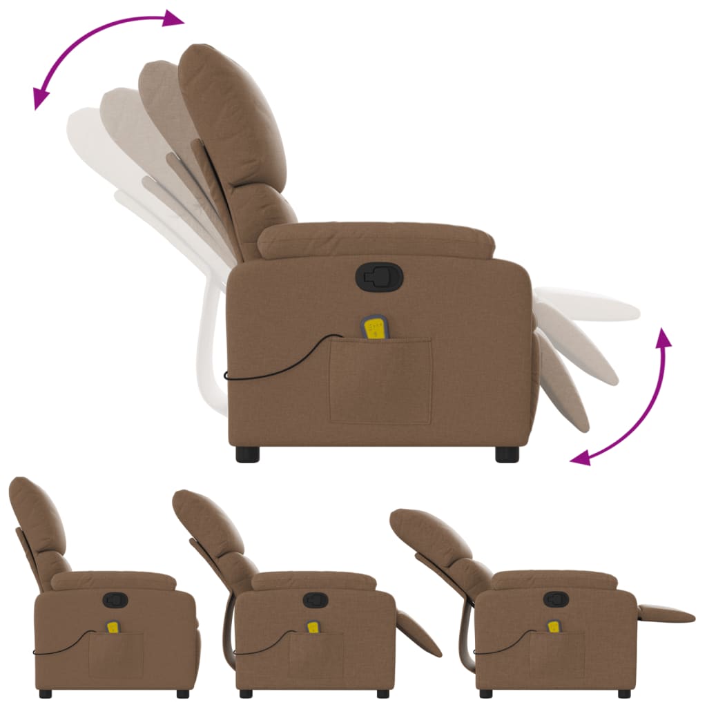 massagestol stof brun