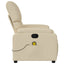 massagestol stof cremefarvet