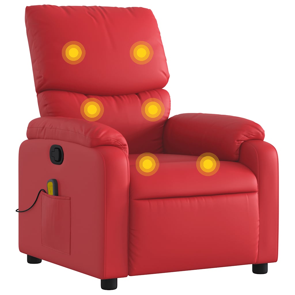 massagestol kunstlæder rød