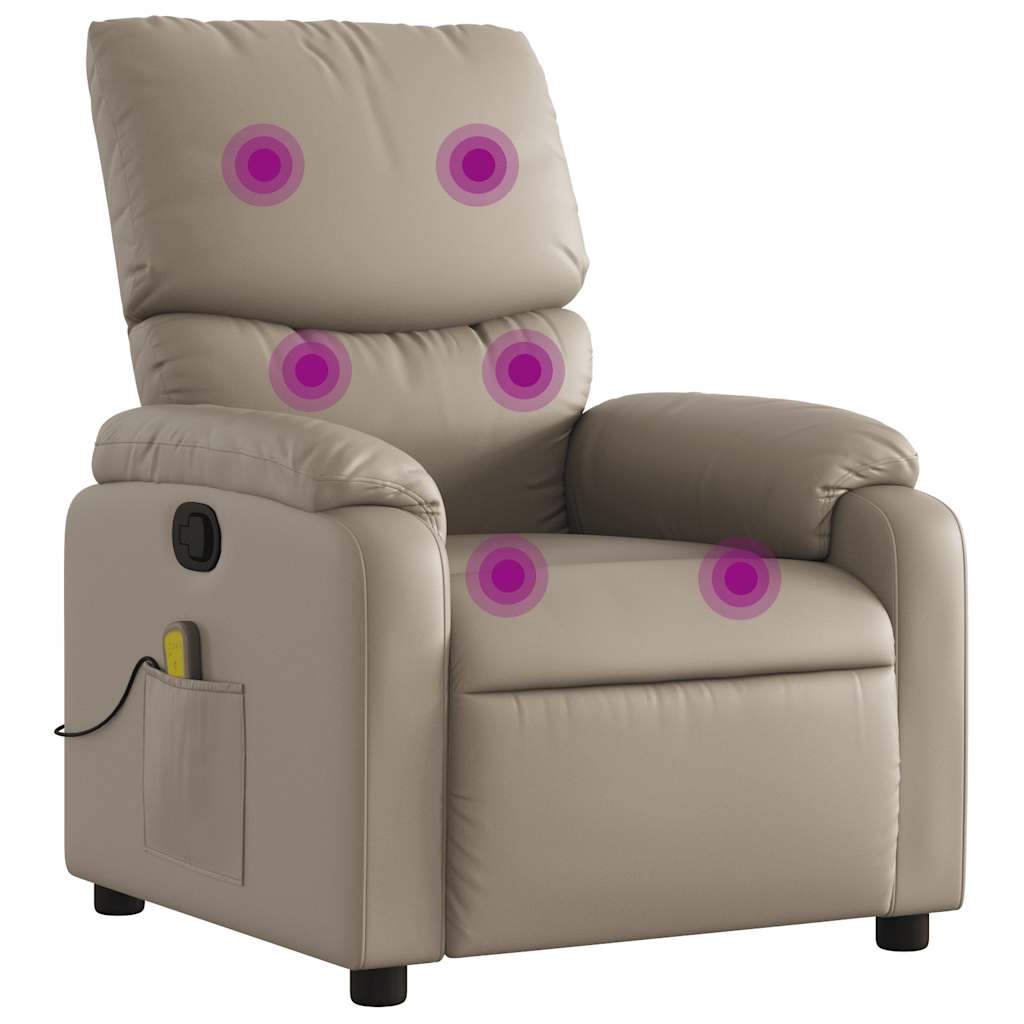 massagestol kunstlæder cappuccino