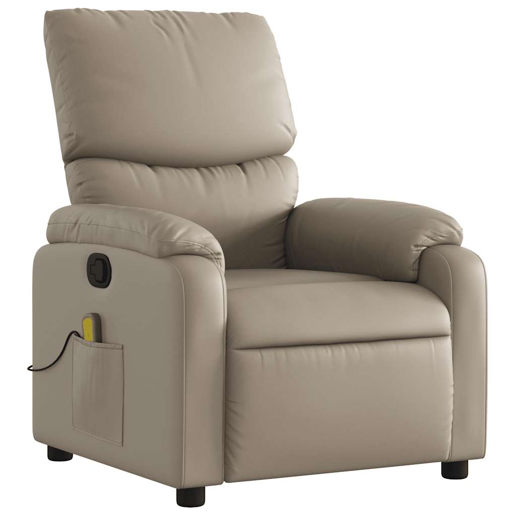 massagestol kunstlæder cappuccino