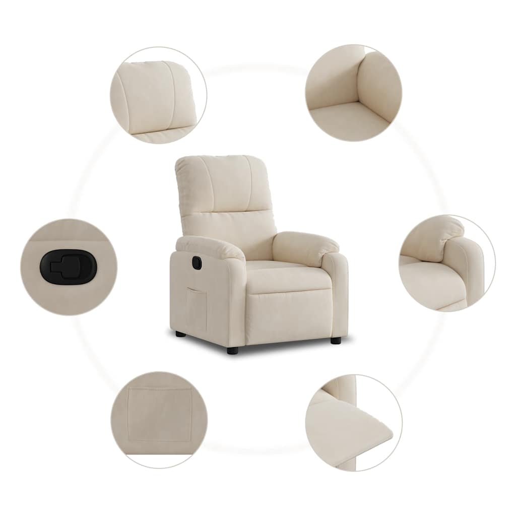 lænestol mikrofiberstof beige