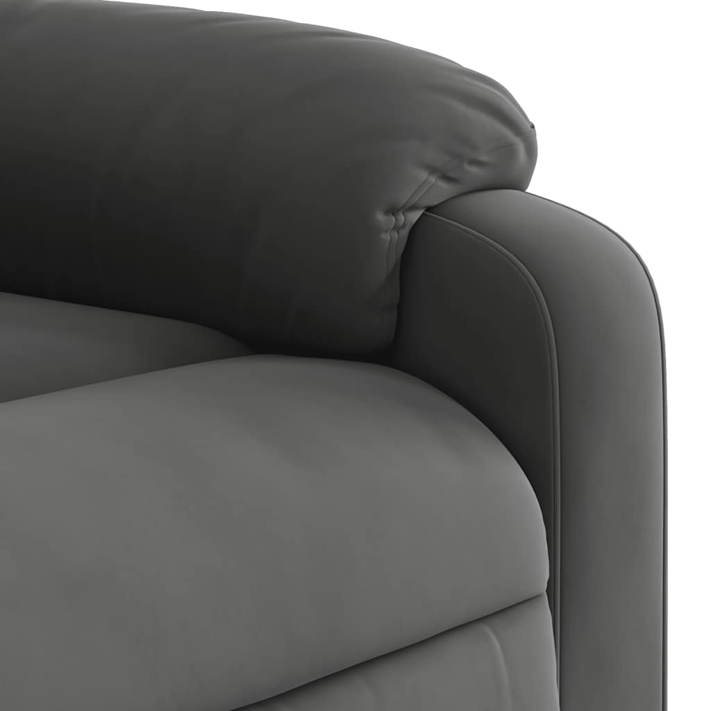 massagestol mikrofiberstof mørkegrå