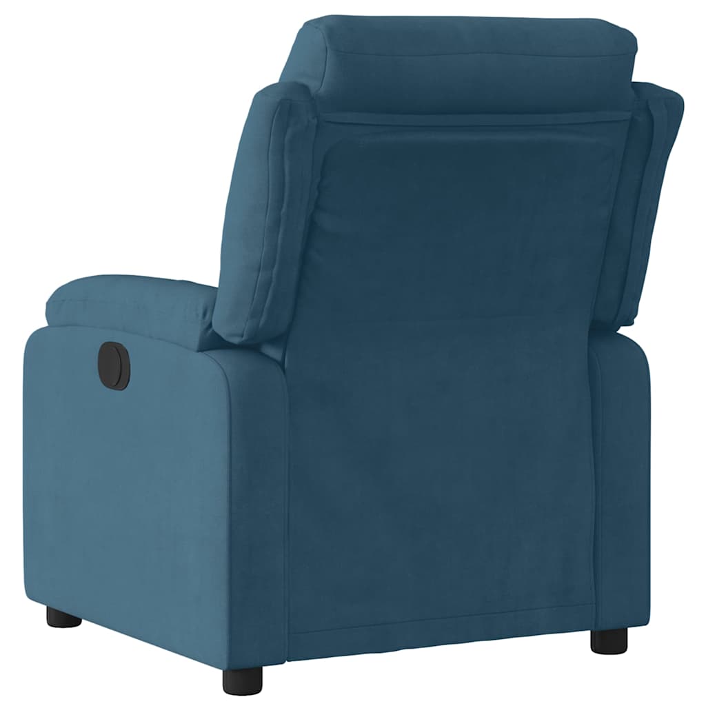 lænestol velour blå