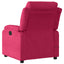massagestol velour vinrød