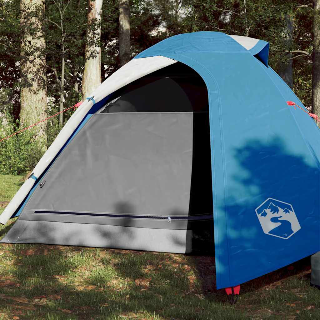 3-personers campingtelt vandtæt blå billede