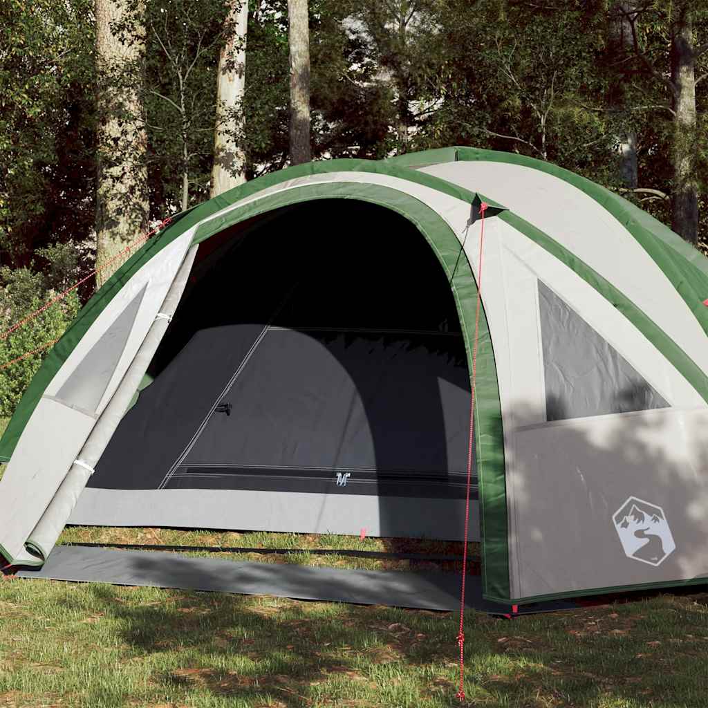 4-personers campingtelt vandtæt kuppel grøn billede