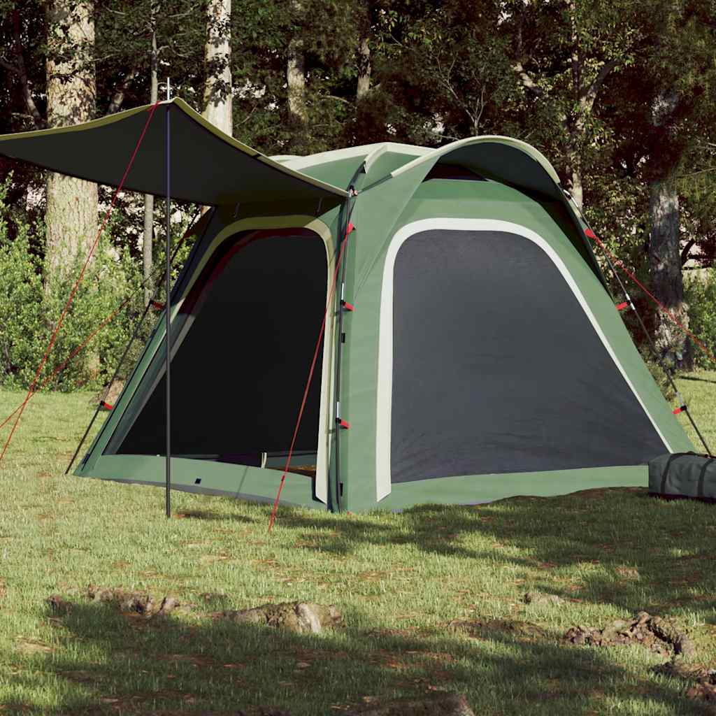 4-personers campingtelt vandtæt quick-release grøn billede