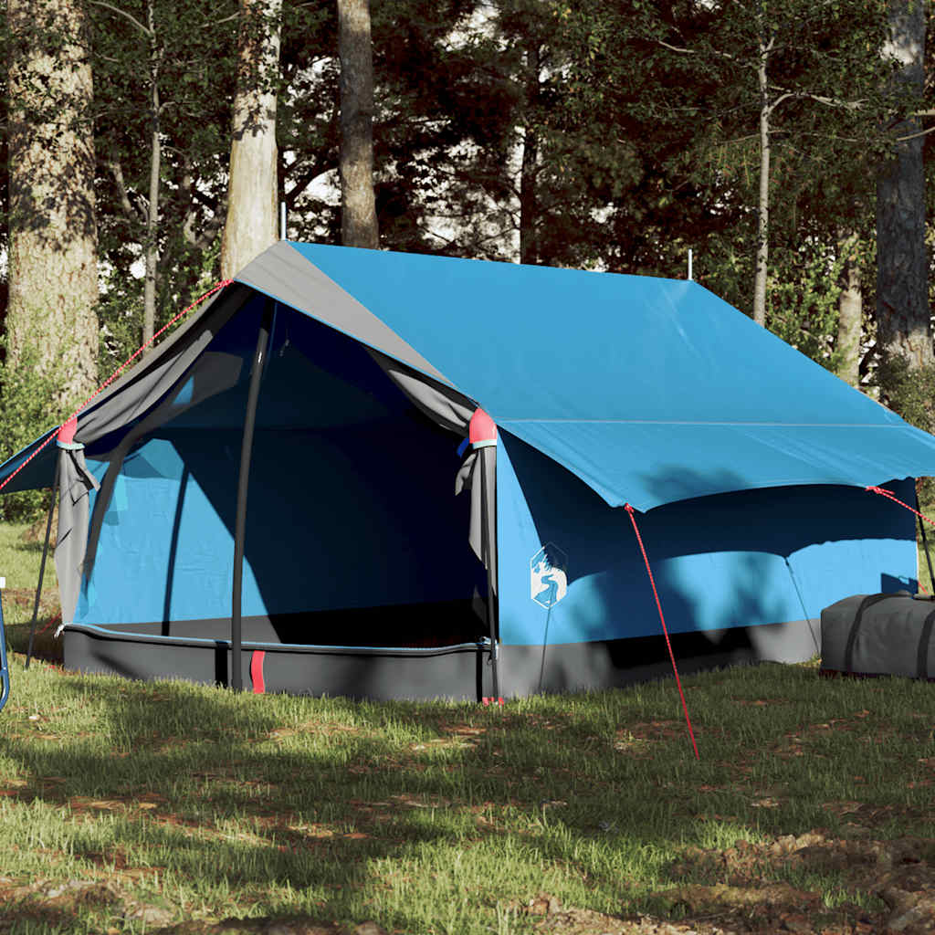 2-personers campingtelt - vandafvisende A-stel, blå