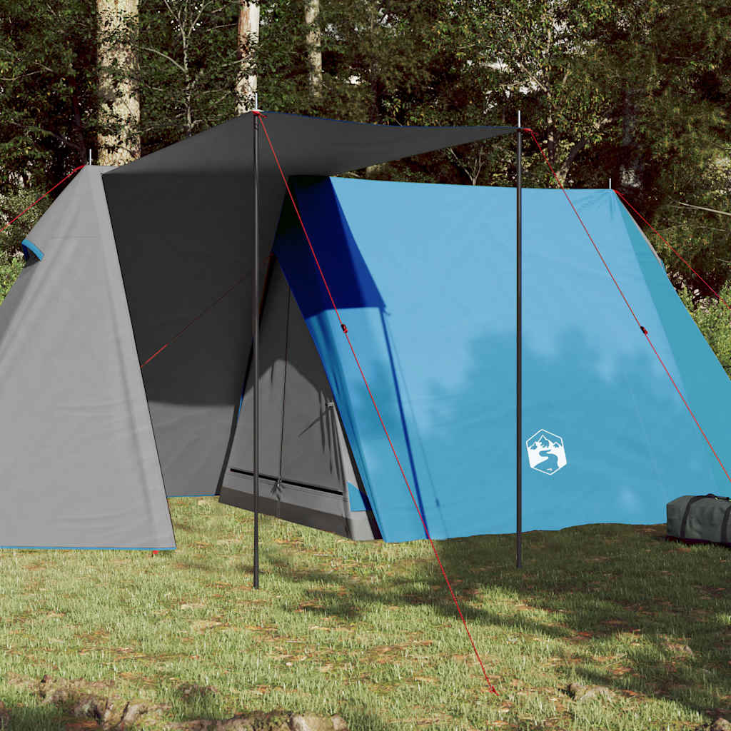 3-personers campingtelt vandtæt blå billede