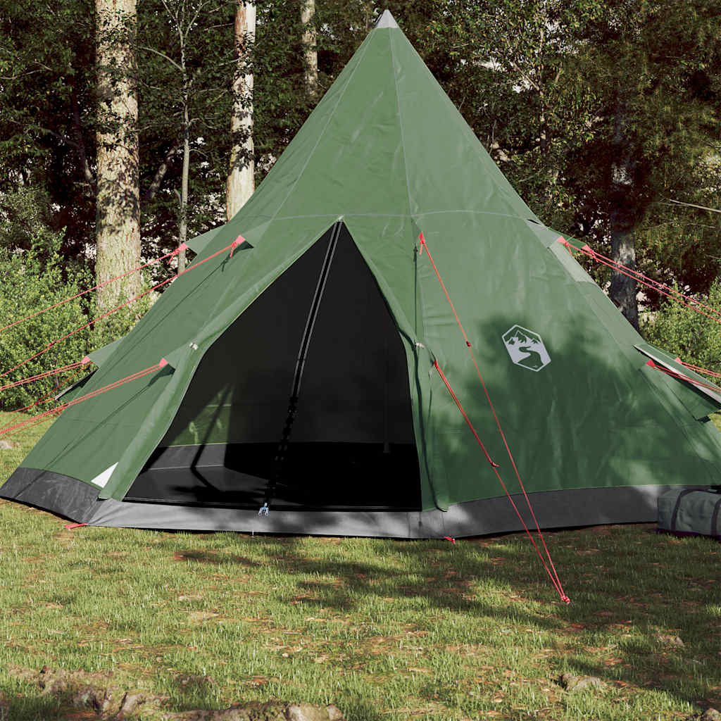 4-personers campingtelt vandtæt grøn billede